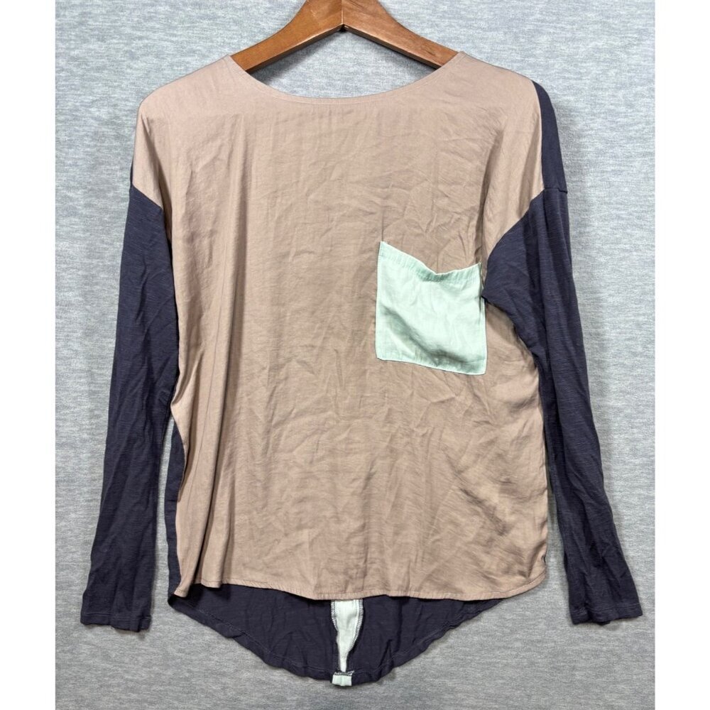 Antrhopologie Dolan Left Coast Long Sleeve Colorblock Top Back Stripe Sz S‎